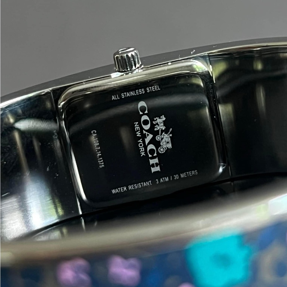 💰SOLD - W6198 - Coach Scout Bangle Watch in Blue Floral - Picture 13 of 14